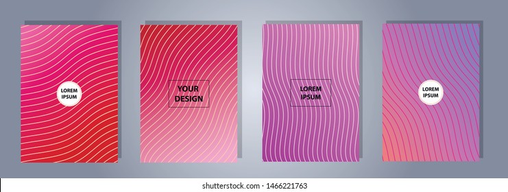 A4 format colorful gradient modern cover design. Geometric shapes and lines. Background for banner, flyer, business card, poster, wallpaper, brochure