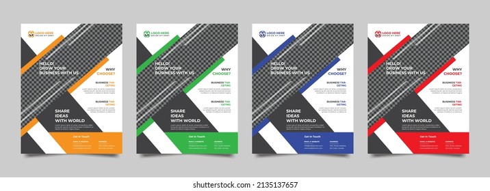 A4 format flyer or brochure for corporate business advertising vector abstract design, annual report or modern leaflet, cover or presentation corporate trendy style.
