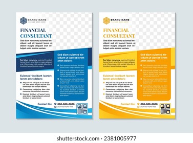 Flyer oder Broschüre im A4-Format für Unternehmensberatung oder Finanzberater, abstrakte Vektorgrafik-Design, Geschäftsbericht oder moderne Broschüre, Titelgestaltung oder Präsentation von Fotoflächen im Stil des Unternehmens im Stil des Unternehmensstils