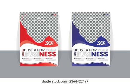 A4 format flyer for corporate business advertising vector abstract design, Corporate Business Flyer background, two colors scheme,  Minimal and Creative Business Flyer Design
