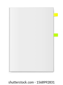 A4 format paper or book with color note stickers
