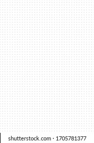 A4 format vector dot mock-up illustration. Dotted black and white texture. Can be used for notes and decoration. Dot size is 5 pixels. Vertical artwork.