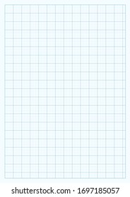 A4 format vector grid mock-up template illustration. Can be used for technical design and notes. Lines are not expanded.