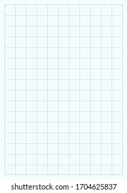A4 format vector grid mock-up template illustration. Can be used for technical design and notes. Lines are not expanded.