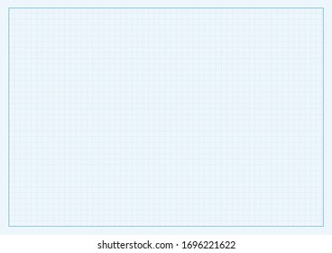 A4 format vector mock-up template illustration. Can be used for technical design and notes. Lines are not expanded.  Horizontal oriented pattern background made in proportional size.