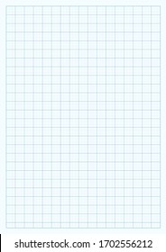 A4 format vector squared design concept with blue lines structure pattern illustration.  Editable lines of checkered field. Vertical oriented pattern background made in proportional size.
