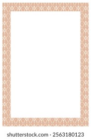 A4 frame with Art deco seamless pattern. Trendy design with dots shapes. Design element for prints, backgrounds, template, web pages and textile pattern. 