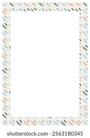 A4 frame with colorful doodle pattern. Design element for prints, backgrounds, template, web pages and textile pattern.