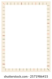 A4 frame with doodle pattern. Design element for prints, backgrounds, template, web pages and textile pattern.