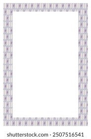 A4 frame with with freehand doodles. Background for children or trendy design with basic shapes.