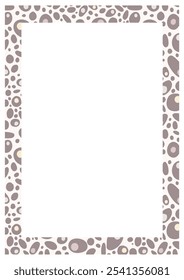 A4 frame with with freehand doodles. Background for trendy design with basic shapes.