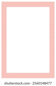 A4 frame with freehand dots. Trendy design with dots shapes.