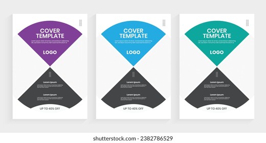 A4 Front page booklet cover vector graphic art template. Easily editable with EPS-10 file. corporate branding annual report, brochure, company profile layout