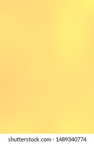 A4 golden gradient. vetor blurred texture. Metallic luxury illustration. Shine yellow template