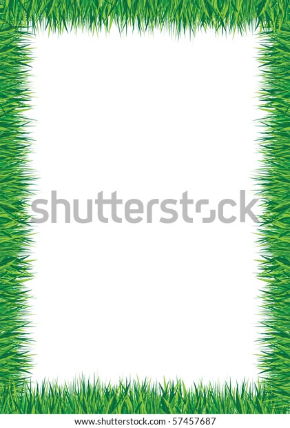 A4 Grass Paper Border Stock Vector (Royalty Free) 57457687