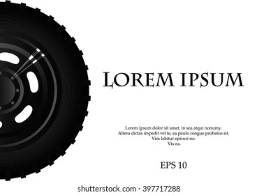 A4 half wheel for text on white background