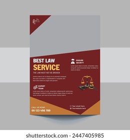 A4 Law Firm Flyer Template, Law Firm and Legal Services Flyer, Law Firm and Consultancy Flyer, Legal Corporate Law Firm Business Flyer poster leaflet or pamphlet template design
