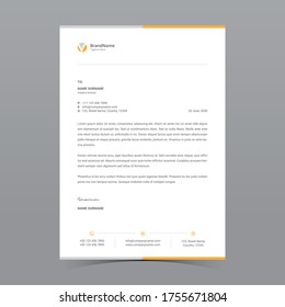 A4 Letterhead Template Vector Design