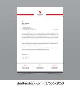 A4 Letterhead Template Vector Design