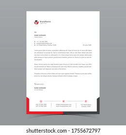 A4 Letterhead Template Vector Design