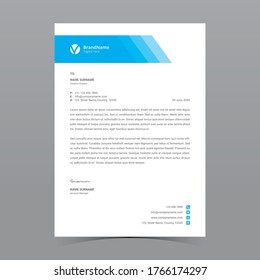 A4 Letterhead Template Vector Design