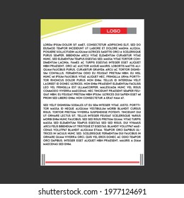 A4 Letterhead Template Vector Design