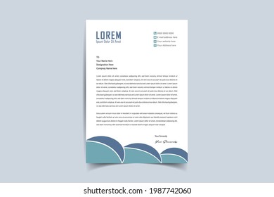 A4 Letterhead Template Vector Design. Corporate letterhead, modern letterhead, Professional, Minimalist, clean and abstract letterhead for you brand identity design. Vector illustration