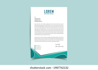 Diseño de vectores de plantilla de membrete A4. Cabletero corporativo, membrete moderno, membrete profesional, minimalista, limpio y abstracto para su diseño de identidad de marca. Ilustración del vector