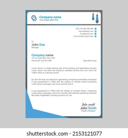 A4 Letterhead Template Vector Design