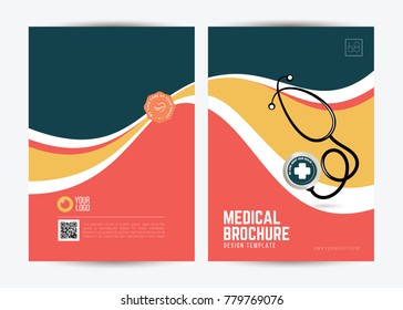 A4 Medical Brochure Flyer Cover Template Design Vector Illustration