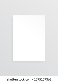 A4 mockup. Blank white sheet, template for your design. Vector paper mock up.