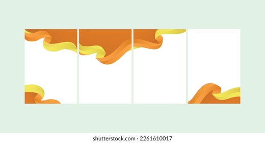 A4 Modern abstract covers set. Cool gradient shapes composition. Futuristic design for banners presentations, flyers, posters and invitations. Eps10 vector.