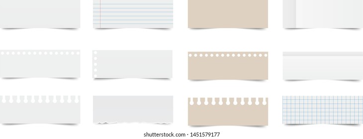 A4 notepad. Sheet from a notebook.  note papers