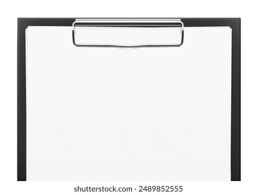 A4 office clipboard with sheet mockup. Vector illustration isolated on white background. Ready and simple to use for your design. EPS10.