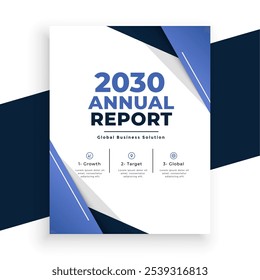 a4 page annual report leaflet a company stationery vector