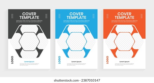 A4 paper brochure cover template business graphic layout, EPS corporate marketing booklet layout, vector font page annual report, company profile, and journal