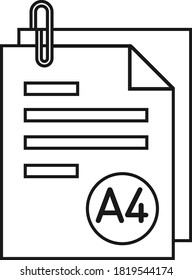 A4 Paper Icon For Registration. A4 Folder Icon