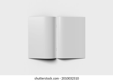 a4 paper magazine divided into two sides and plain color and plain white background