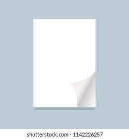 A4 paper, mockup. Vector.