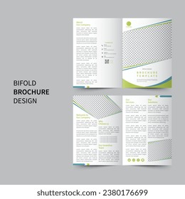 a4 paper size ratio - bifold brochure simple modern design template - editable eps file