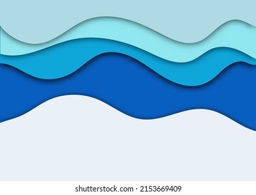 A4 - Papercut background in wavy style.