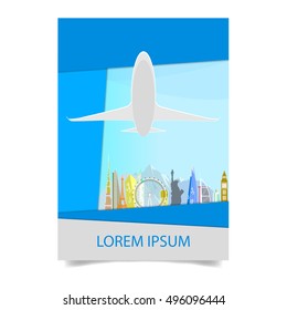 A4 printable format. Cover for presentations with municipal buildings.