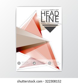 A4 size, Abstract Background cover polygon design, Brochure Template, Flyer Layout, Vector illustration