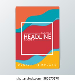 A4-Größe, abstraktes Cover-Hintergrund-Design, Broschüre, Flugblatt-Layout, Bericht, Vektorgrafik
