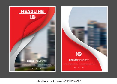 A4 size, abstract flat layout wave elements marketing business corporate design template. eps10 vector