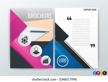 A4 Size, Abstract modern Background, Brochure design, flyer, annual report, stationery template-Vector Illustration