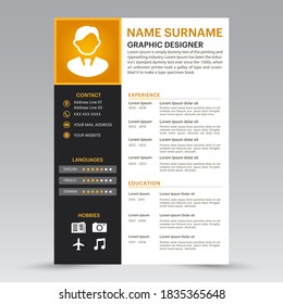 A4 size beautiful CV / Resume template - elegant stylish design, business layout, clean for job applications - Vector 