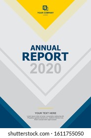A4 size Book Cover Design Template for Annual Report Magazine 