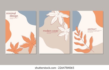 A4 size book cover template. pastel color hand drawn floral background. for notebooks, books, reports, diaries, leaflets, school books.