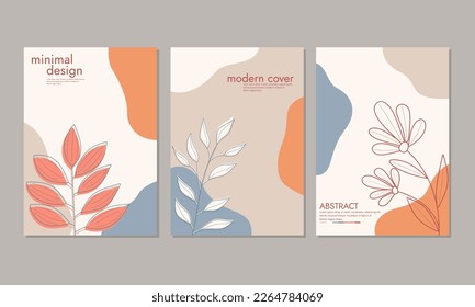 A4 size book cover template. pastel color hand drawn floral background. for notebooks, books, reports, diaries, leaflets, school books.